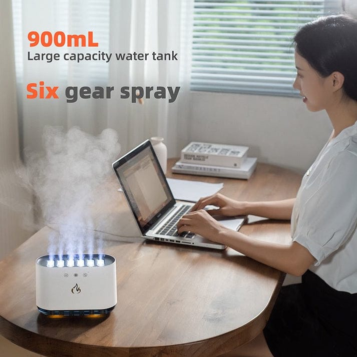 Smart Voice-Controlled Ultrasonic Flame Humidifier