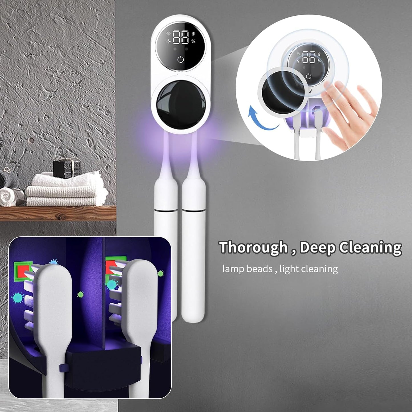 Double Automatic Sensing Toothbrush Box